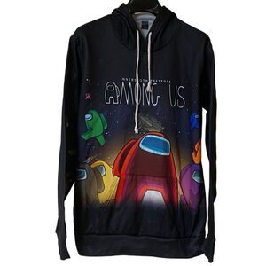 Innersloth Presents Among Us Unisex 3D All Over Print Pullover Hoodie Sz M